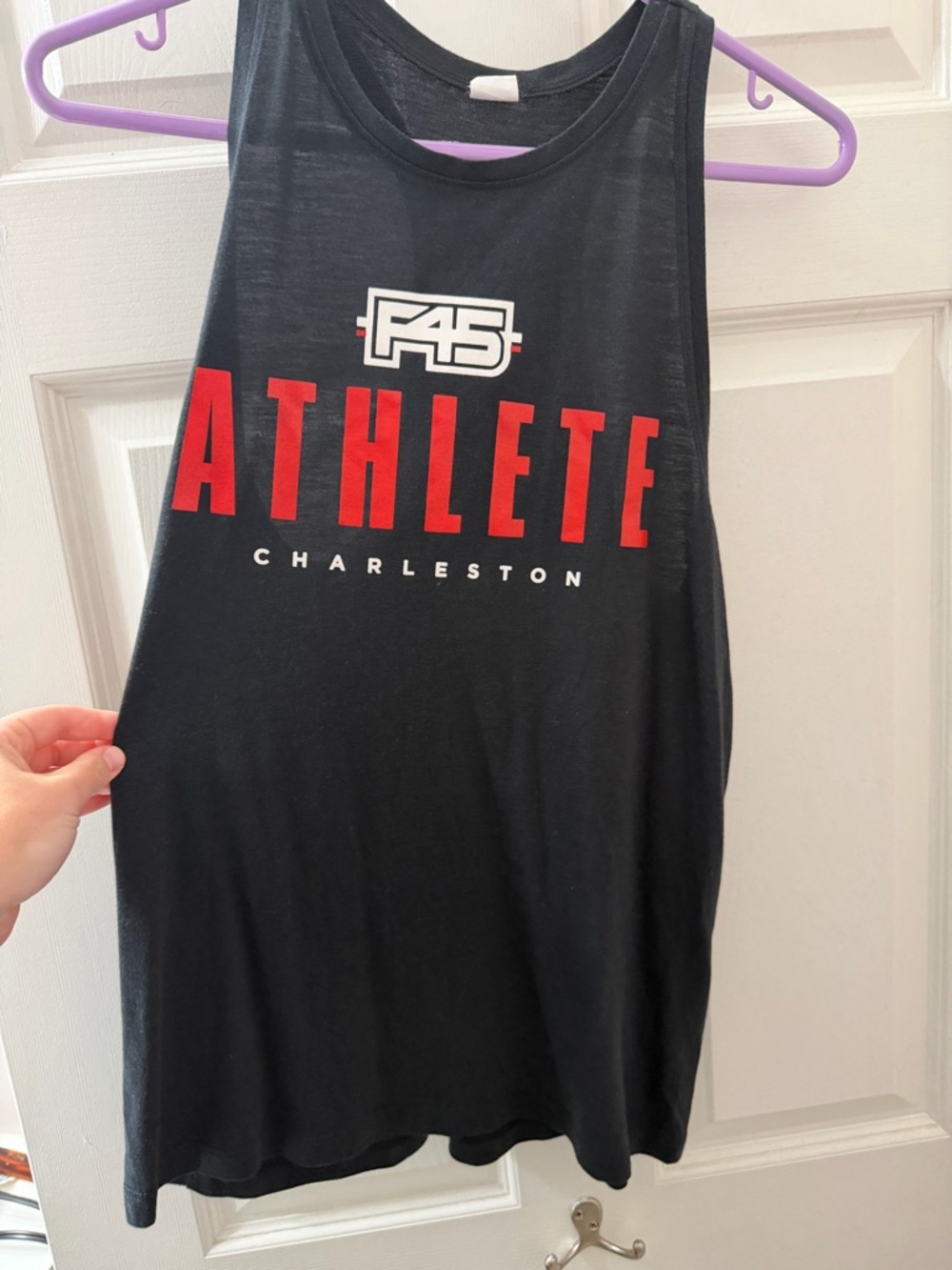 F45 ATHLETE Charleston Black Tank